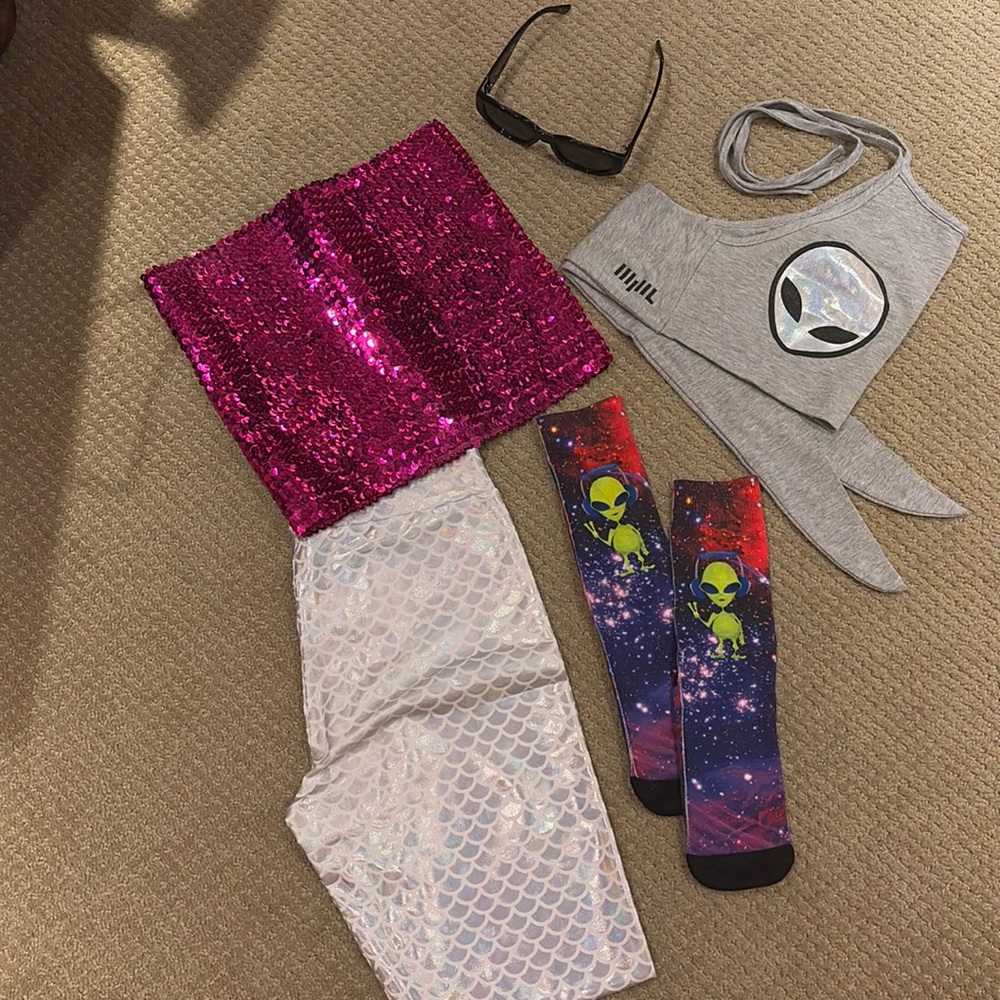 Mermaid / Alien Rave-wear OUTFIT package